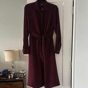 Luxie Burgundy Shirt Dress